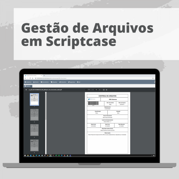 Gestão de Arquivos em Scriptcase